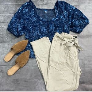 Counterparts Belted Khaki Skinny Leg Pants